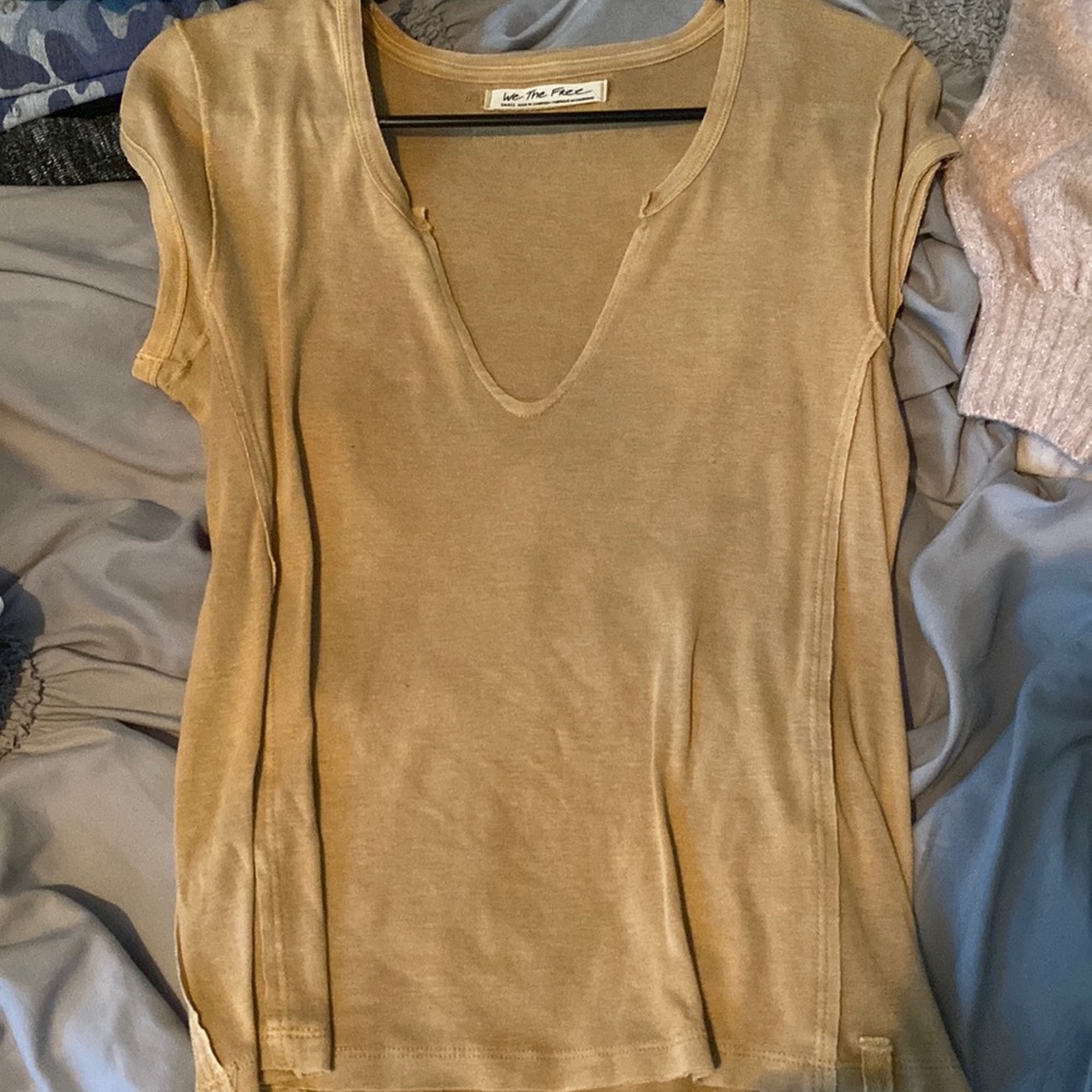 Tan free people top